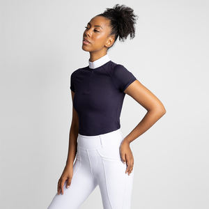 Da competizione a maniche corte con Base equestre a strati estivi elasticizzati per donne - Product Image 6