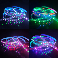 Kontrol Aplikasi yang Dapat Diprogram, Strip LED Pintar yang Dapat Diatur Alamatnya RGB IC 5050 SK6813 Pixel 12V DC dengan IC Terintegrasi