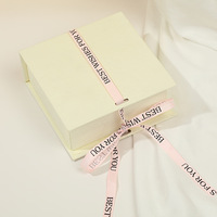 Luxury Flip Top Eco-Friendly Recyclable Book Shaped Gift Boxes Ribbon Simple Letter Print Exquisite Packaging for Bangle