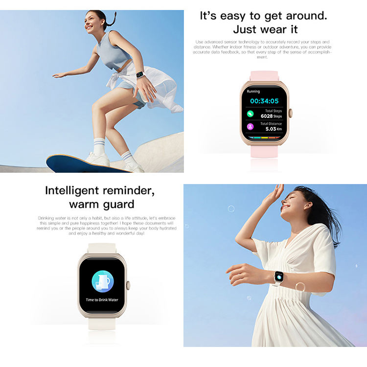 2025 New Z172 Smart Watch Curved Square Screen 1ATM Waterproof