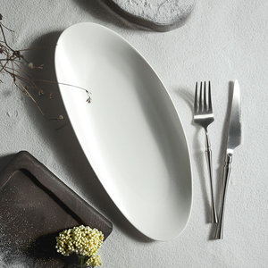 DXC Smart Series <span class=keywords><strong>Assiette</strong></span> de service en céramique de style moderne irrégulière jetable pour fêtes Dim Sum - Product Image 4