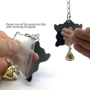 10 adet kuş salıncak çiğnemek oyuncaklar kuşlar ahşap perches merdivenler hamak dekoratif kafes aksesuarları asılı papağan oyuncaklar çan ile - Product Image 3