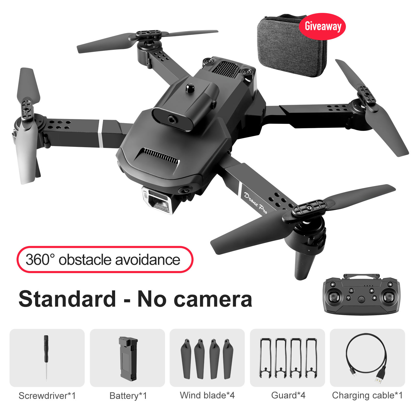 E100 Black No Camera Drone