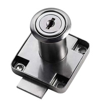 Serrure de tiroir de meuble en alliage de zinc de haute qualité, finition chrome/nickel, pour bureau et boîte aux lettres - Vente en gros fabricant