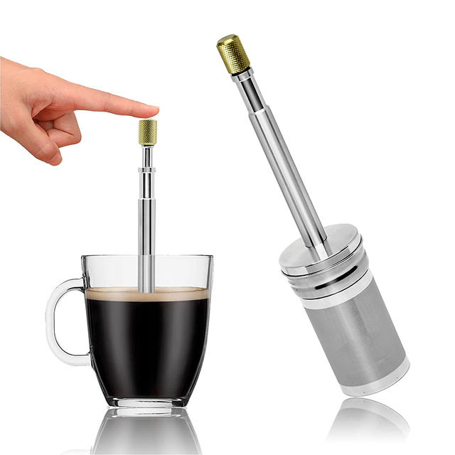 Coffee Machine Parts Stainless Steel Coffee Portable Brew Plunger