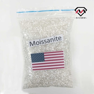 SICGEM fabriqué naturel blanc D couleur VVS1 GRA certifié <span class=keywords><strong>grande</strong></span> pierre de diamant Moissanite en vrac de style mêlée - Product Image 2