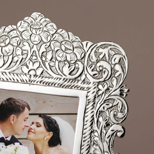 Marco de Fotos Jharokha de Metal Personalizado con Grabado de Nombre, Diseño Antiguo, Decoración para el Hogar, Regalo de Boda - Product Image 2