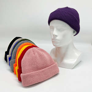 Gorro de pescador de punto con puño corto al por mayor, gorro de pescador de punto acrílico con logotipo de etiqueta privada personalizado, gorros para hombres, mujeres, niños y niños - Product Image 4