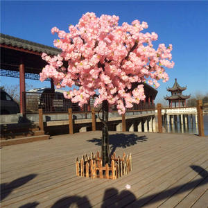 Faire de la fibre de verre 10 pieds 3m décor intérieur extérieur grande haute simulation rose blanc Sakura arbres artificiels fleur de <span class=keywords><strong>cerisier</strong></span> arbre - Product Image 5