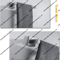 Ensemble d'accessoires de salle de bain en acier inoxydable nickel brossé à fixer au mur, 4 pièces, porte-serviettes