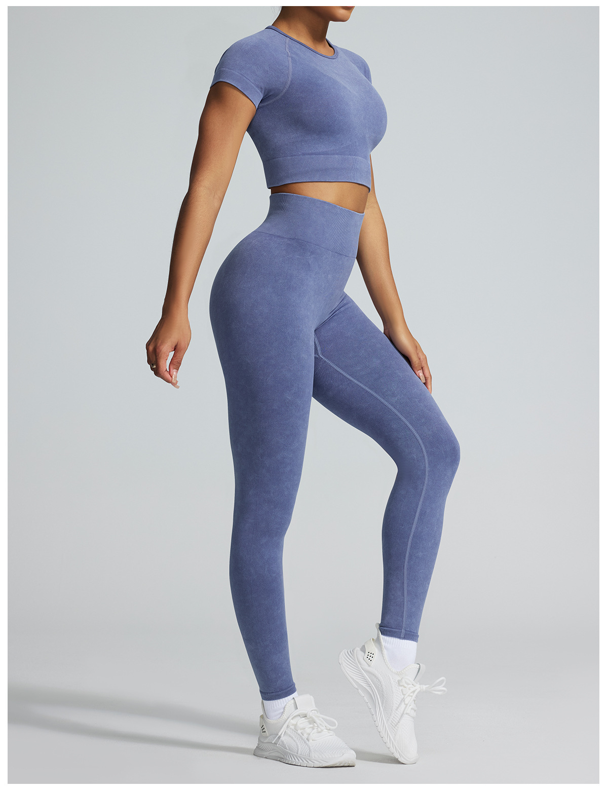 Seamless Short Length Yoga Top for Women Summer Breathable Quick Dry Workout Crop Top Fitness Sports Yoga Shirt