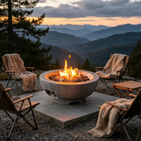 Brasero de jardin, foyer extérieur, chauffage pour villa, cabane, lodge, camping, glamping