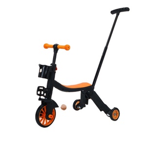 Monopattino <span class=keywords><strong>3</strong></span> in 1 in Acciaio con Ruote in PU, Carrello Giocattolo e Bici Senza Pedali per Bambini con Maniglia di Spinta - Product Image 1