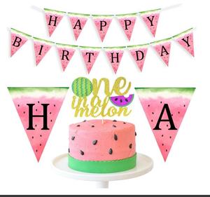 Decorazioni per il primo <span class=keywords><strong>compleanno</strong></span> per ragazze Banner di buon <span class=keywords><strong>compleanno</strong></span> One in A melone Cake Topper anguria <span class=keywords><strong>1</strong></span> ° <span class=keywords><strong>compleanno</strong></span> Party <span class=keywords><strong>Set</strong></span> - Product Image 5