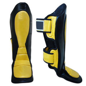 Protège-tibias de Muay Thai Protection professionnelle Cuir synthétique Design personnalisable Ajustement universel Léger Protège-tibias pour pied - Product Image 1
