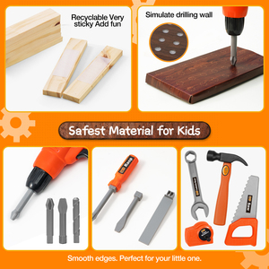 子供のためのドレスアップ & その他のふり遊び & 就学前のおもちゃ、ツールおもちゃセット、おもちゃツールセットおもちゃ - Product Image 6