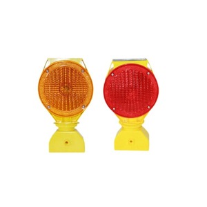 Feux de signalisation routière à LED solaires, en plastique, IP65, clignotants, pour zones de construction, montage au sol - Product Image 5
