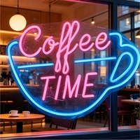 Letrero de Neón Personalizable Multicolor para Exteriores con Impermeabilización IP65, Alimentación por CA, Formas Personalizadas para Cafeterías y Uso Doméstico