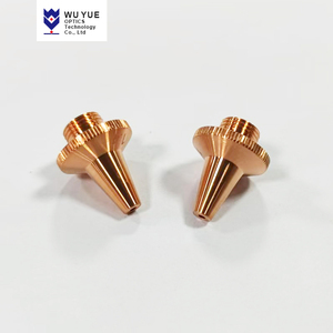 Wuyue Chất Lượng Cao Sợi Quang Học <span class=keywords><strong>Laser</strong></span> Bộ Phận Thiết Bị Màu Đỏ Đồng Duy Nhất Hai Lớp D15mm-H19mm-M8-3D Cắt <span class=keywords><strong>Laser</strong></span> Vòi Phun - Product Image 3