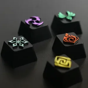 Clavier personnalisé R4 ESC avec touches en alliage d'aluminium, propriétés des éléments de la série Genshin, Pyro/Anemo/Electro/Hydro, accessoires pour clavier - Product Image 5
