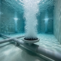 Diffuseur d'aération à bulles fines, disque de diffusion d'oxygène à profil bas pour le traitement aquatique des étangs