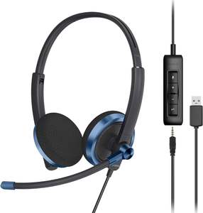 Auriculares USB A NUBWO, Auriculares Ligeros para Negocios con Micrófono con Cancelación de Ruido para Computadora, Auriculares con Cable Supraaurales - Product Image 6