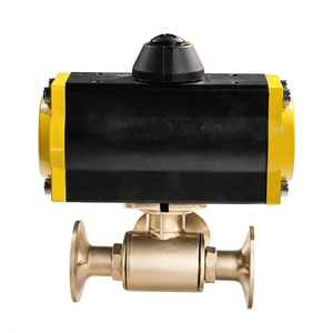 Vanne à bille pneumatique sanitaire à double action COVNA HK56-WT 3/4 pouce 3 voies en acier inoxydable 304 - Product Image 2