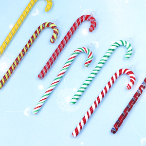 Adornos Navideños de Cristal Hechos a Mano, Coloridos, Estilo Murano, con Forma de Bastón de Caramelo, Pequeños, para Decoración del Hogar y Fiestas - Product Image 3