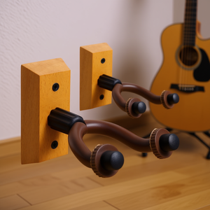 Soporte de pared para guitarra de madera, colgador giratorio ajustable para guitarras acústicas, clásicas, eléctricas, 2 uds., modelo D0100H5HHTT - Product Image 2
