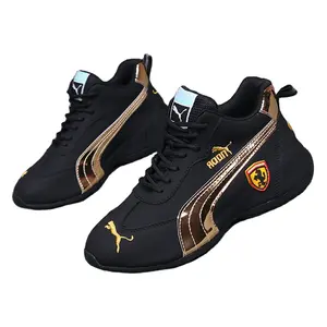 Fábrica Hot Sell PU Calçados Esportivos China Andando Estilo Sneakers Mulher Sapatos Casuais Para Homens