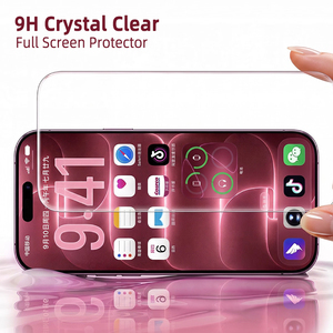 <span class=keywords><strong>Protector</strong></span> de Pantalla de Vidrio Templado 9H Personalizado para <span class=keywords><strong>iPhone</strong></span> 18 Pro, HD Cristalino, Cobertura Total, Sin Burbujas, Compatible con Fundas, Venta al Por Mayor - Product Image 2