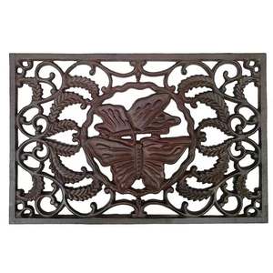 Коврик напольный из чугуна, с бабочкой - Product Image 1