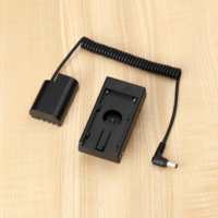 Kit de batterie factice DMW-DCC12 JZR avec gaine PVC et câble à ressort pour plaque de batterie F970 pour la prise de vue vidéo avec appareil photo