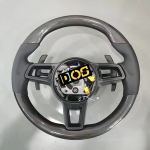 Vente directe d'usine, adapté aux modèles <span class=keywords><strong>Porsche</strong></span> Panamera Cayenne Macan Cayman <span class=keywords><strong>GT4</strong></span> Boxster 718 981 911 GT, volant en fibre de carbone - Product Image 1