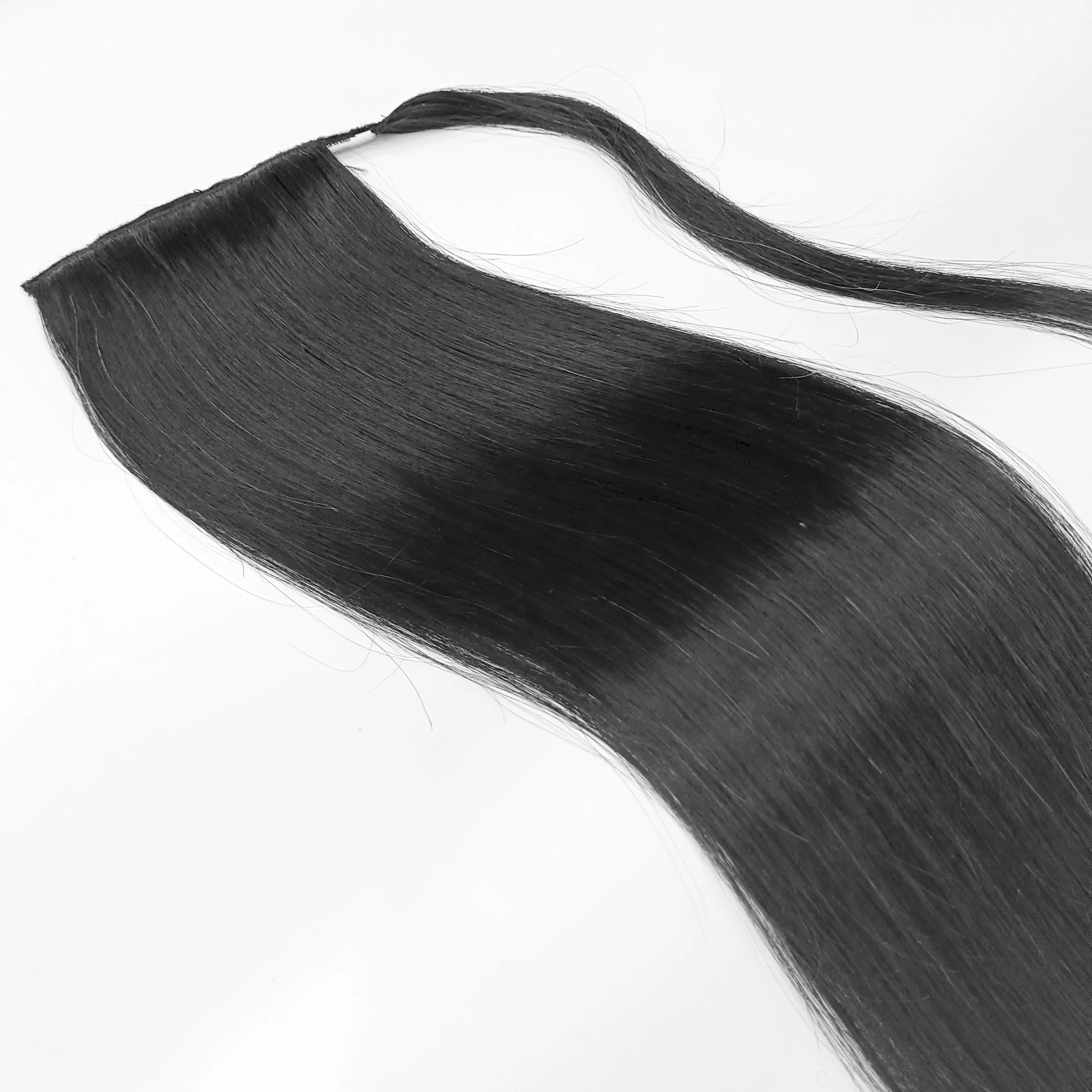 Оптовая продажа, наращивание натуральных волос, хвостик 18-30 дюймов