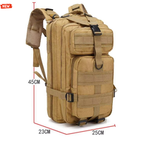 Mochila Táctica para Gimnasio, Venta al por Mayor, 25L, Camuflaje Digital, Impermeable, para Laptop, Camping, Senderismo, Forro de Nailon, Cierre de Cremallera