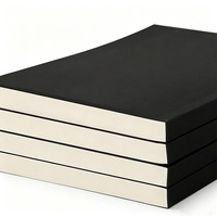 Cuaderno de Papel Cuadriculado con Tapa Blanda Negra Personalizado, Diario de Escritura con Encuadernación Perfecta para la Escuela, Oficina y Notas Diarias
