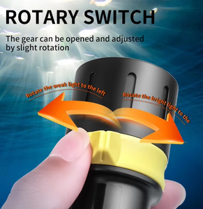 ไฟ LED ดำน้ำแบบสะเทินน้ำสะเทินบก สวิตช์ควบคุมด้วยแม่เหล็ก สำหรับสำรวจถ้ำใต้น้ำลึก ไฟฉายดำน้ำสำหรับตกปลา - Product Image 2