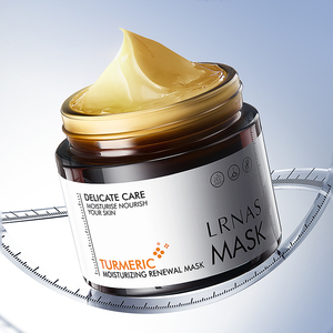 Masque Facial Hydratant et Lissant au Curcuma, Rénovateur au Collagène, Nourrissant et Éclaircissant pour la Peau du Visage, Marque Privée OEM ODM LRNAS - Product Image 2