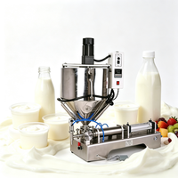 Machine de remplissage semi-automatique pour crèmes et pâtes (shampoing, etc.) avec chauffage et mélange, capacité 20-500ml, trémie agitateur 30L, prix usine