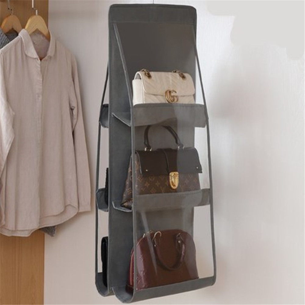 Home Organization Hook Hanger 6 Pocket Big Bags Storage Folding  hanging purse handbag organizer storage