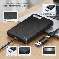 Boîtier pour disque dur HDD SSD de 2,5 pouces, prend en charge 4 To, conception sans câble pour PC, pour le transfert de fichiers, prix direct usine