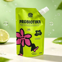 Pochette à bec verseur personnalisée de qualité alimentaire, sachet d'emballage liquide autoportant pour boisson probiotique de 250 ml avec bouchon à vis