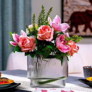 Jarrón <span class=keywords><strong>de</strong></span> Flores Artificiales <span class=keywords><strong>de</strong></span> Otoño, Rosas Amarillas <span class=keywords><strong>de</strong></span> Seda, Árboles <span class=keywords><strong>de</strong></span> Eucalipto, <span class=keywords><strong>Planta</strong></span> Artificial, Centro <span class=keywords><strong>de</strong></span> Mesa, Decoración para el Hogar, Oficina, Comedor - Product Image 2