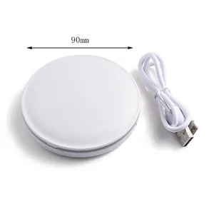 Bàn gương mỹ phẩm du lịch có thu phí LED ánh sáng Magnifying trang điểm nhỏ gọn túi gương