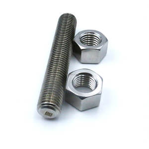 Baja tahan karat <span class=keywords><strong>B8</strong></span> ASTM <span class=keywords><strong>A320</strong></span> baut kancing berulir penuh dengan akhir polos - Product Image 2