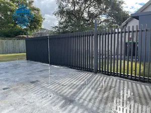 Schlussverkauf 3D-Zaun Garten schwarz Pulverbeschichtet Australien-Typ Aluminium vertikale Klinge Zaun Aluminium-Zaun für Heimgarten