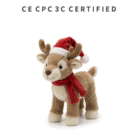 Jouets en peluche de Noël personnalisés OEM ODM, rennes, ours, boîte cadeau, poupées en peluche, vente en gros