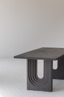 Mobilier rustique en bois minimaliste chêne béton table à manger en bois massif meubles de salle à manger ensemble de table 8 chaises table à manger