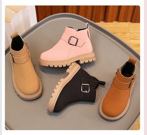 Модные хлопковые ботинки для девочек, новые зимние короткие ботинки для мальчиков, удобная обувь на мягкой подошве, детские ботинки - Product Image 5